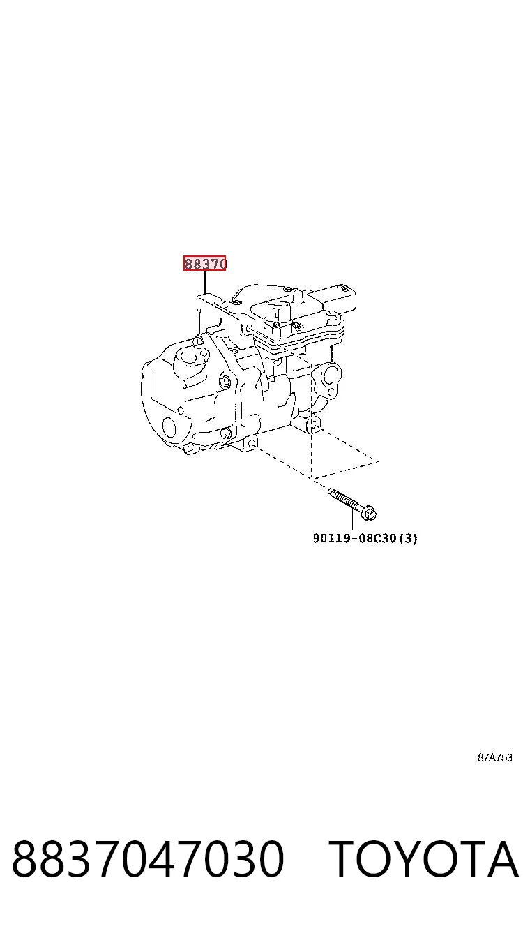 8837047030 Toyota Compressor de aparelho de ar condicionado
