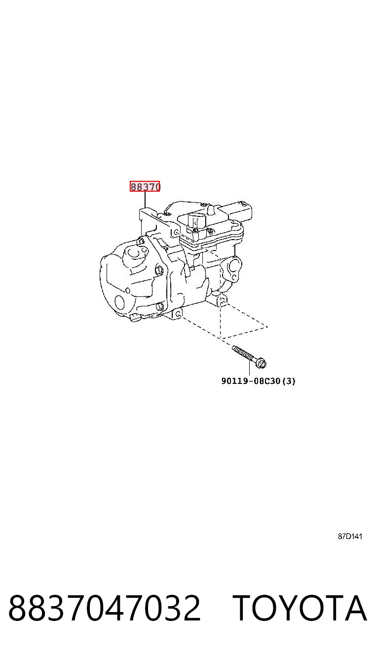 8837047032 Toyota Compressor de aparelho de ar condicionado