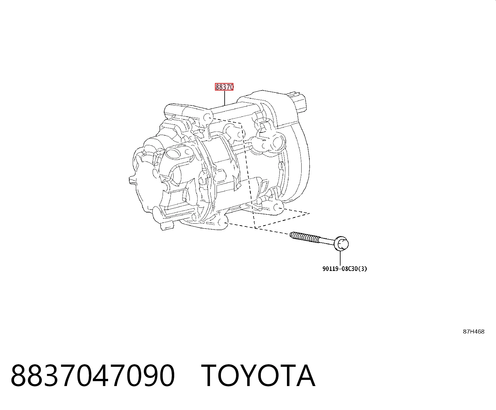 Compressor de aparelho de ar condicionado Toyota Prius  ZVW5