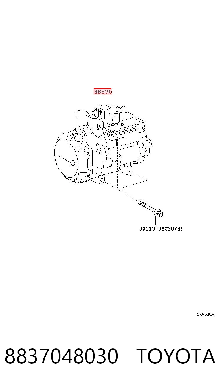 Compressor de aparelho de ar condicionado para Lexus RX 270/350/450H AGL10, GGL15, GYL15