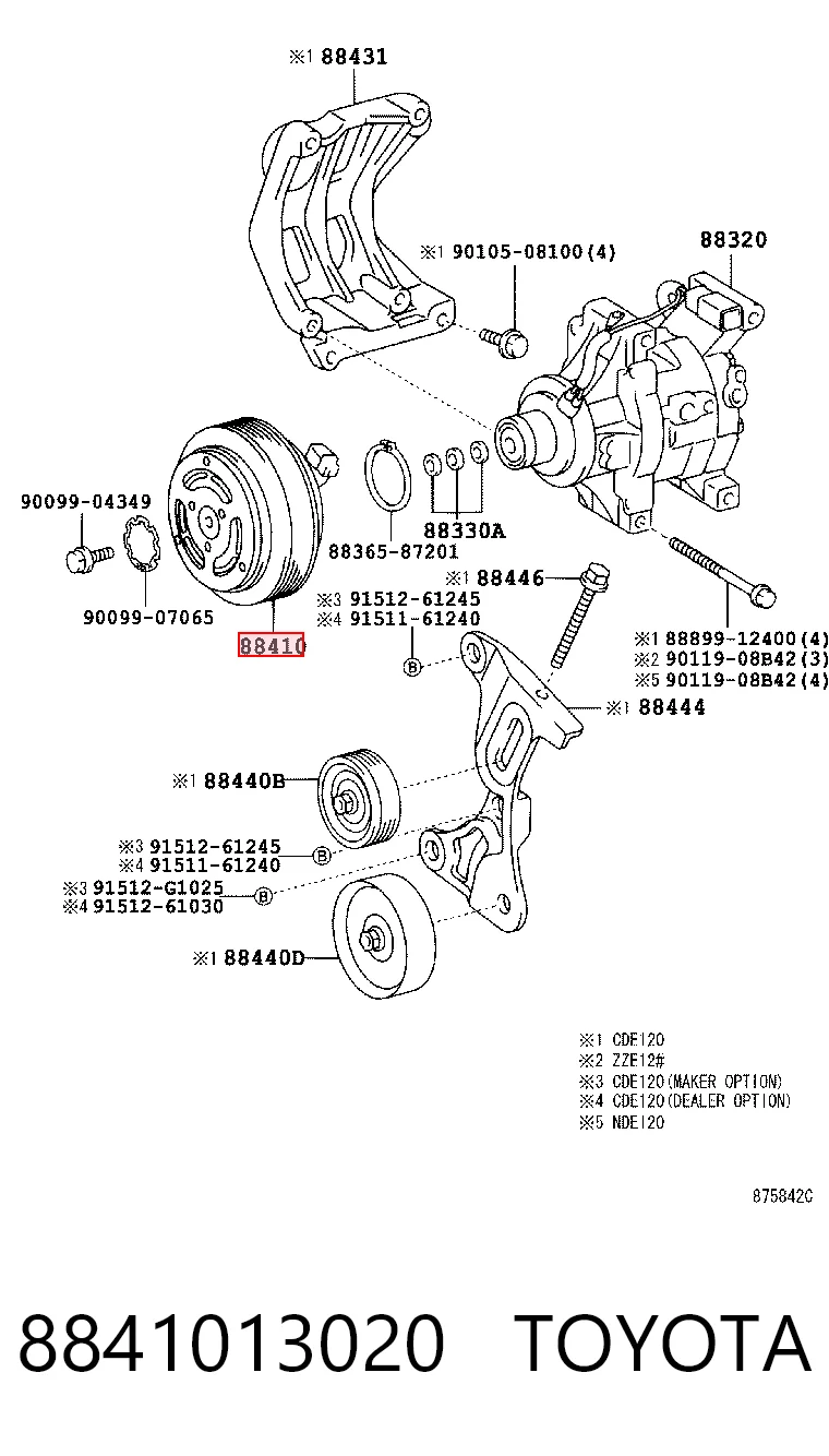 Compre Compressor de aparelho de ar condicionado Toyota Corolla 