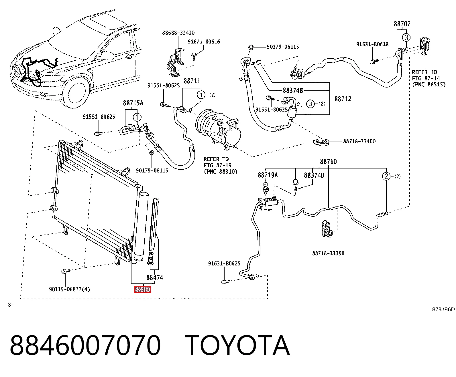 Radiador de aparelho de ar condicionado Toyota Camry preço, a partir de 110,44 USD