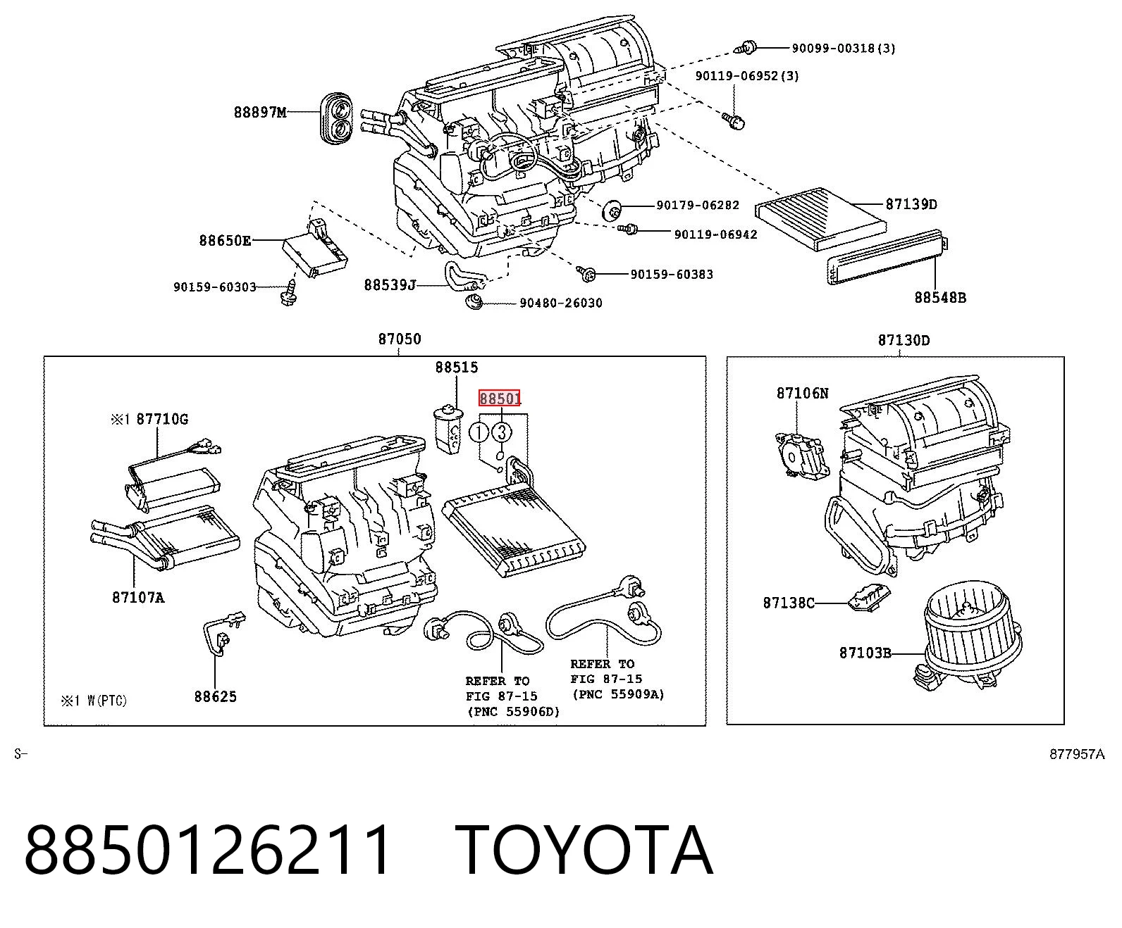  Vaporizador de aparelho de ar condicionado Toyota RAV4 III SUV (A3) (2005 - 2012) III