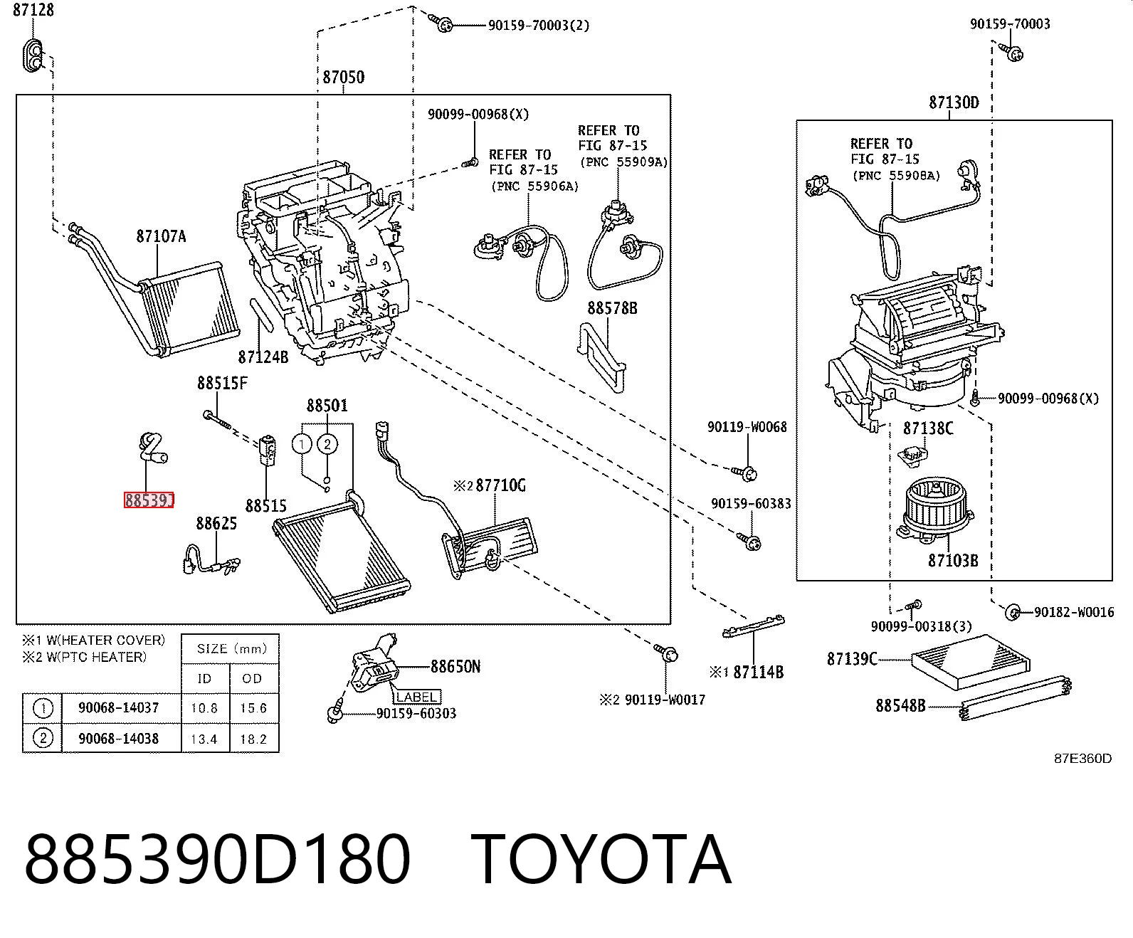 885390D180 Toyota