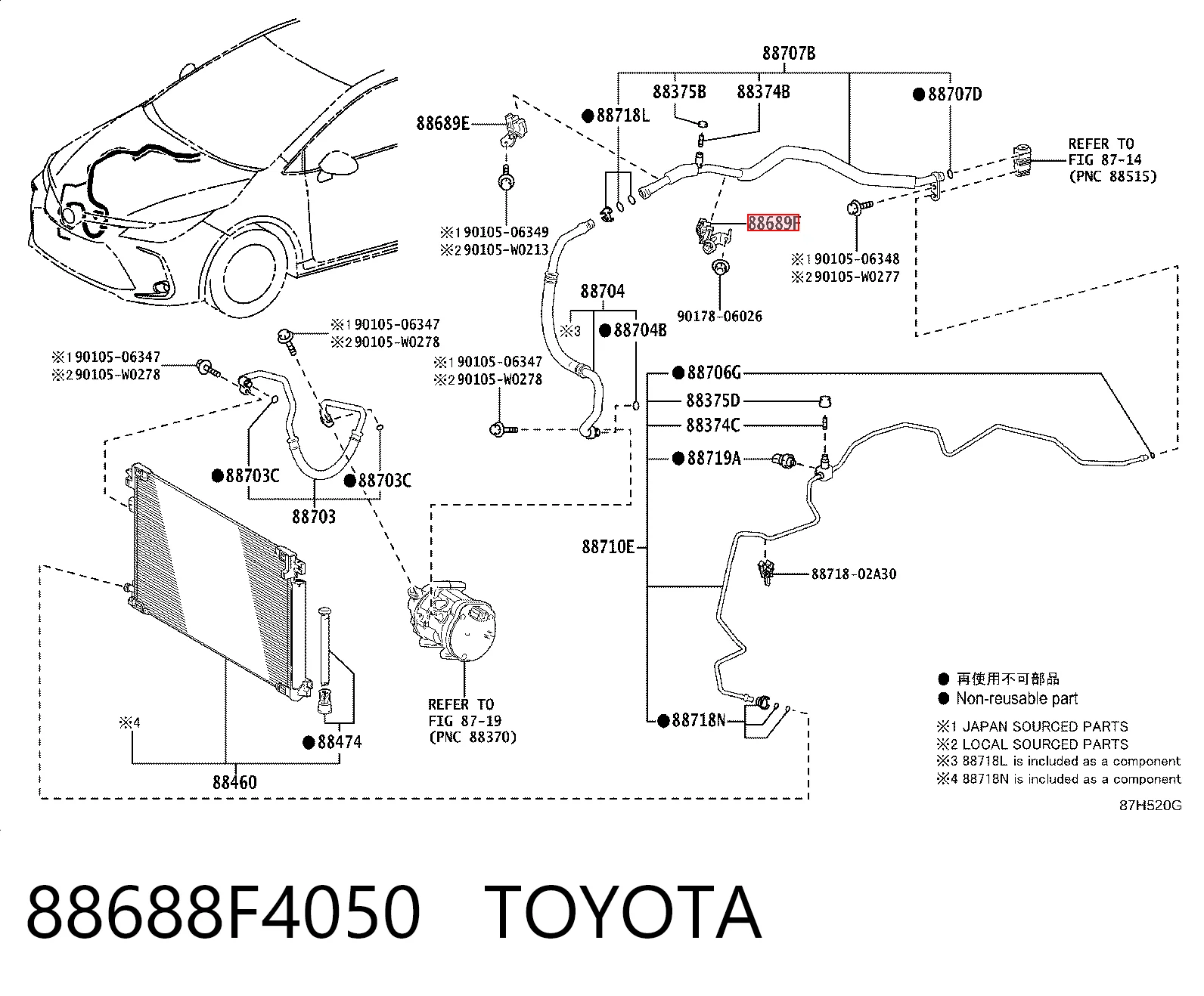 88688F4050 Toyota