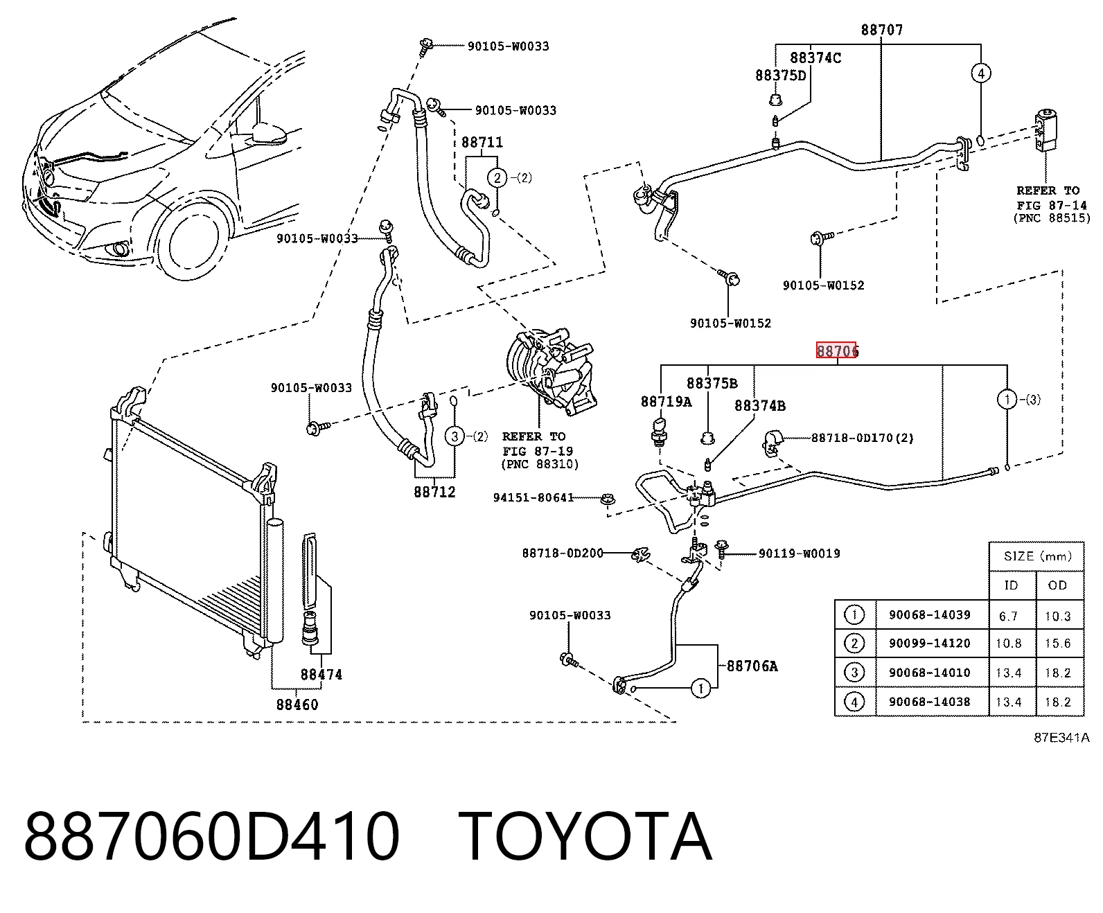 887060D410 Toyota