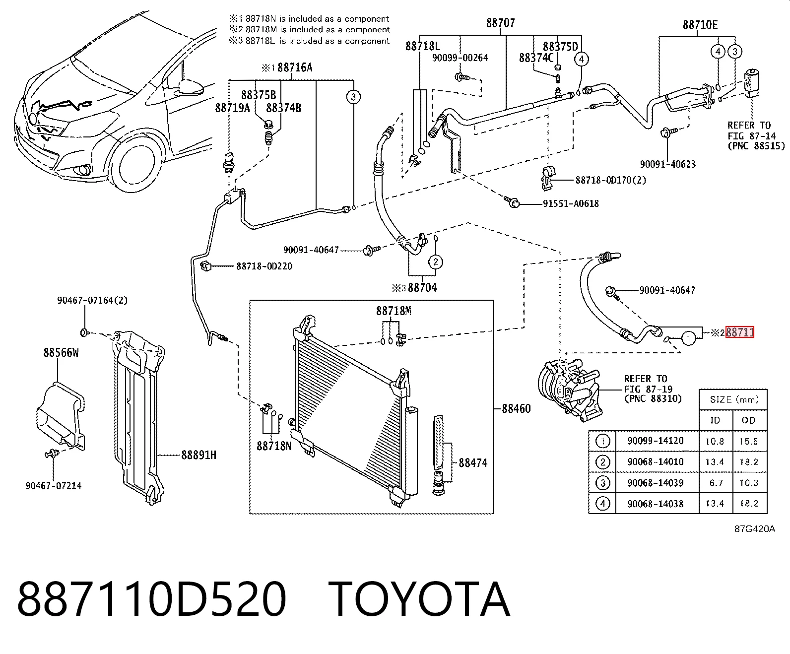 887110D520 Toyota