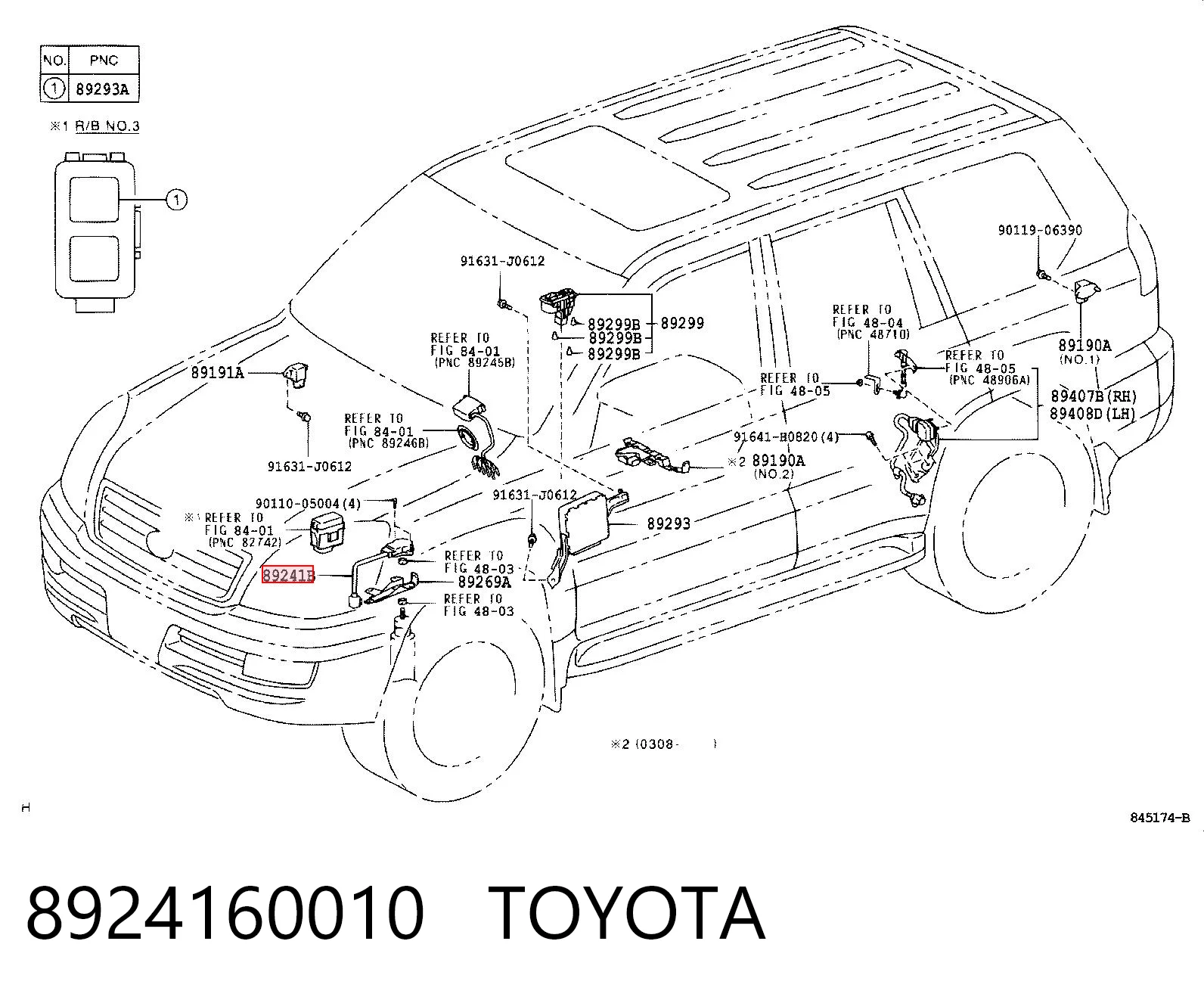 8924160010 Toyota Sensor dianteiro do nível de posição de carroçaria