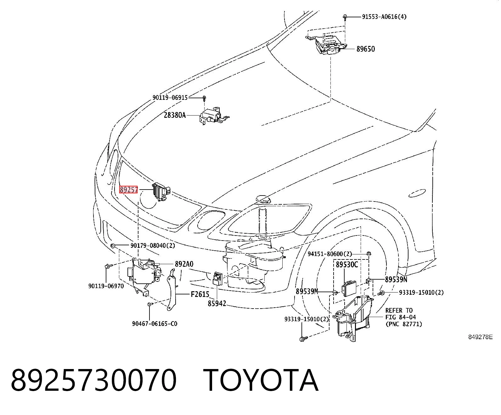 8925730070 Toyota Regulador de revoluções de ventilador de esfriamento (unidade de controlo)