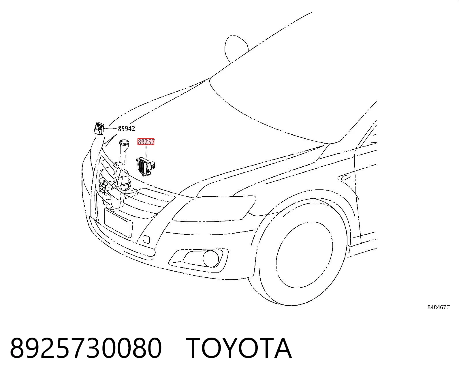 8925730080 Toyota Regulador de revoluções de ventilador de esfriamento (unidade de controlo)