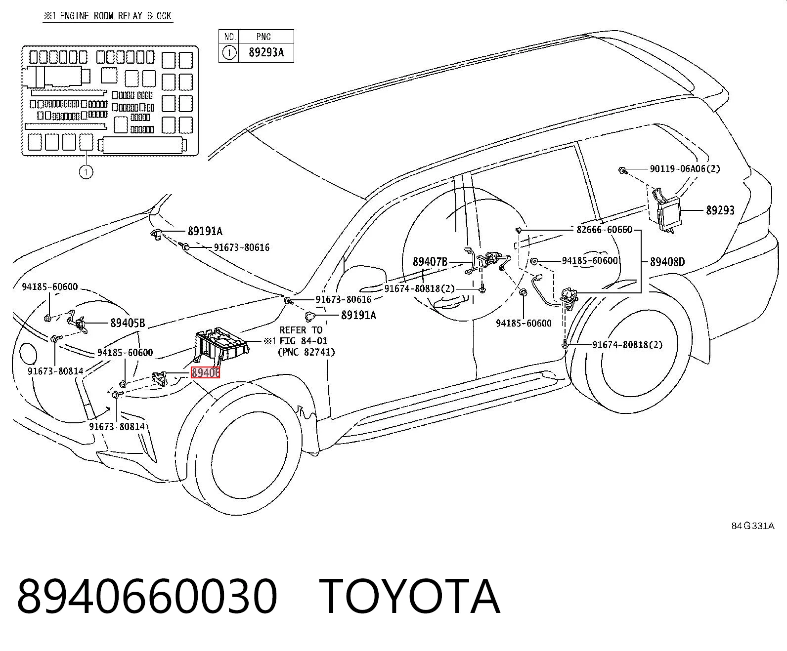 8940660030 Toyota Sensor dianteiro esquerdo do nível de posição de carroçaria