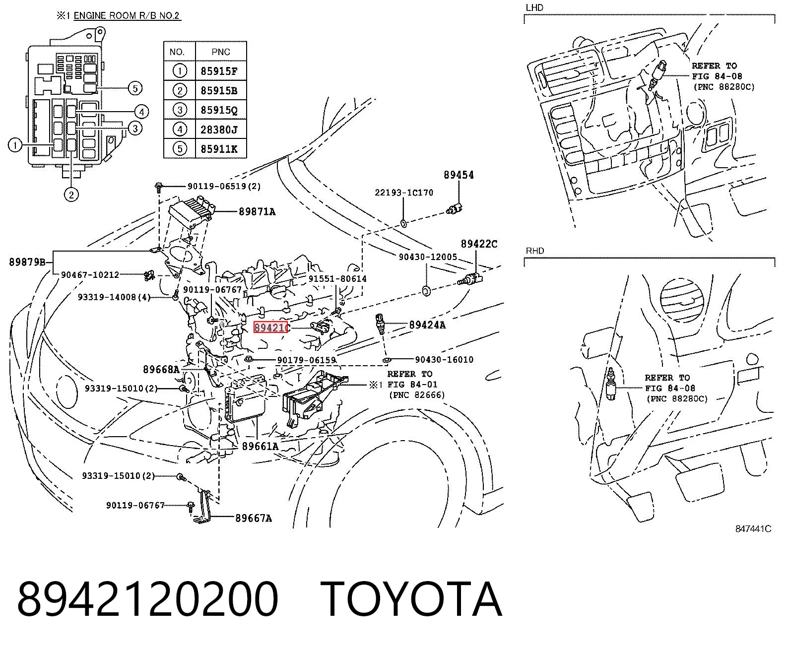 8942120200 Toyota Sensor de pressão de supercompressão