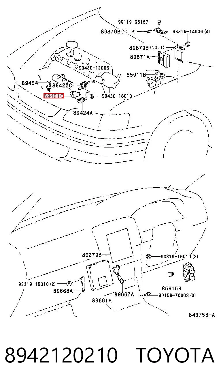 8942120210 Toyota Sensor de pressão de supercompressão
