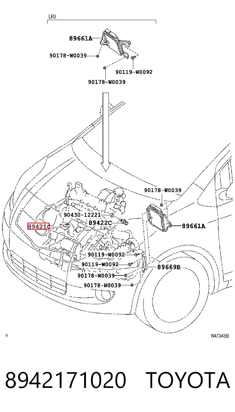 8942171020 Toyota Sensor de pressão de supercompressão