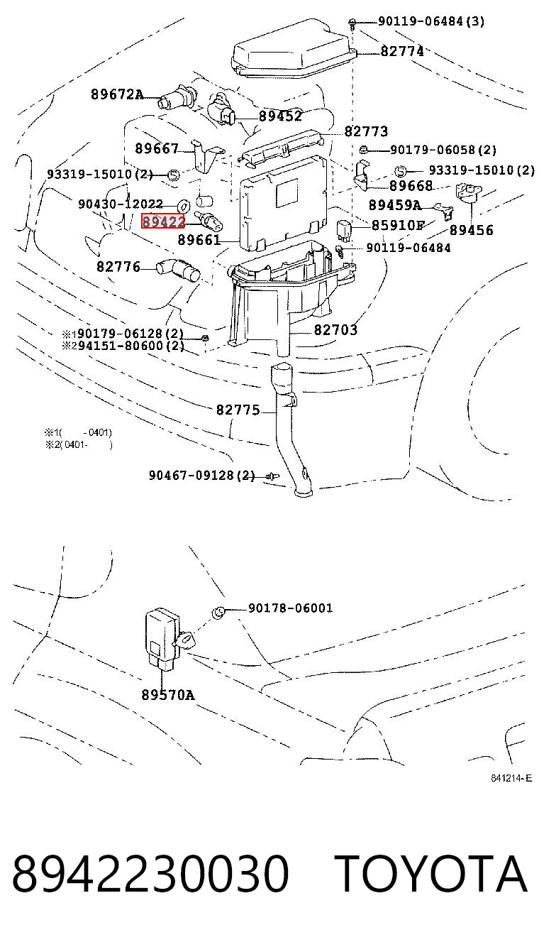 8942230030 Toyota Sensor de temperatura do fluido de esfriamento