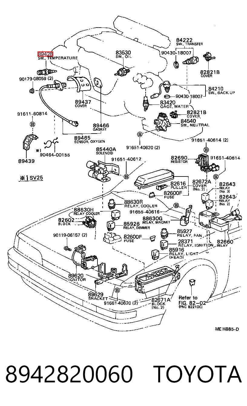 Compre Sensor de temperatura do fluido de esfriamento (de ativação de ventilador do radiador) Toyota Celica 