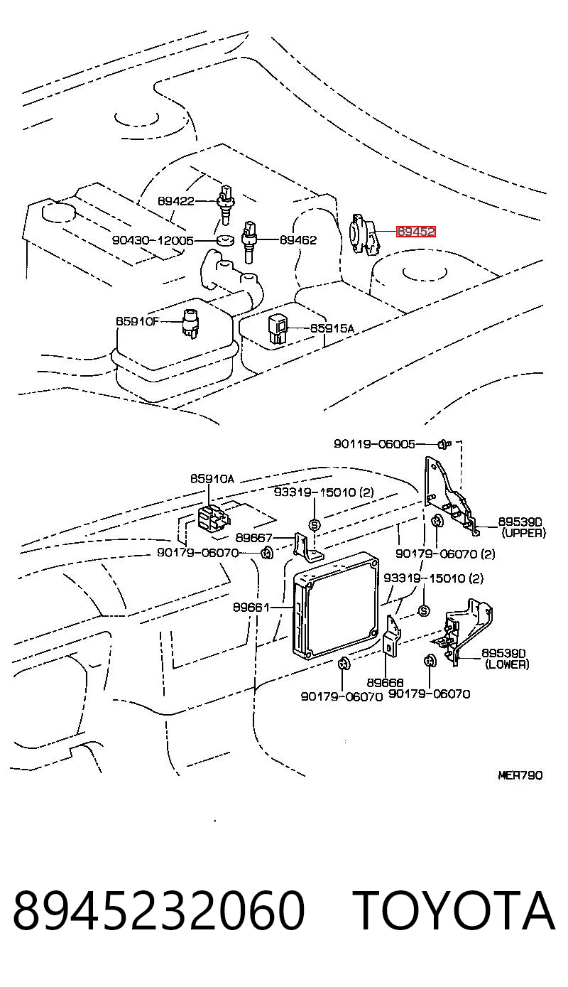 8945232060 Toyota Sensor de posição da válvula de borboleta (potenciômetro)