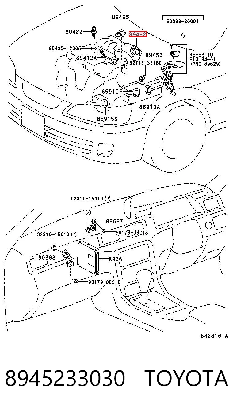 8945233030 Toyota Sensor de posição da válvula de borboleta (potenciômetro)