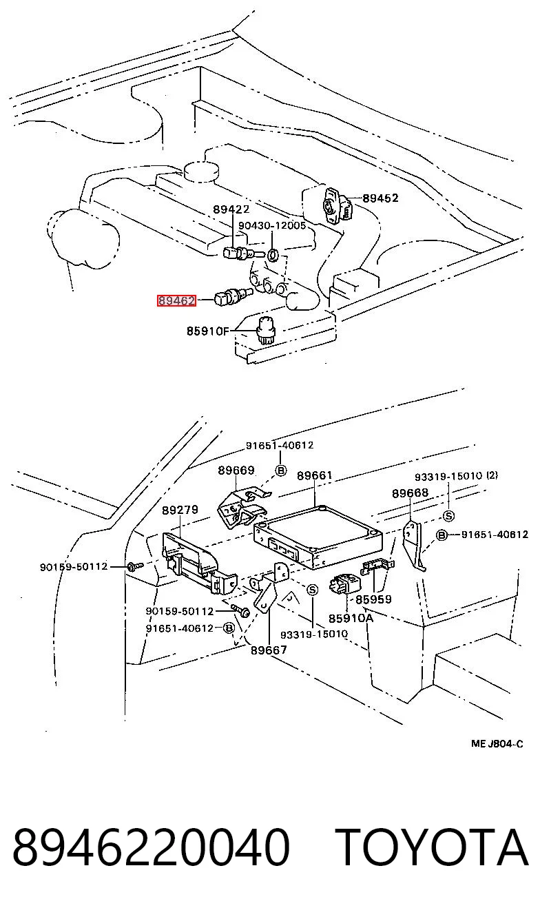8946220040 Toyota Sensor de posição da válvula de borboleta (potenciômetro)