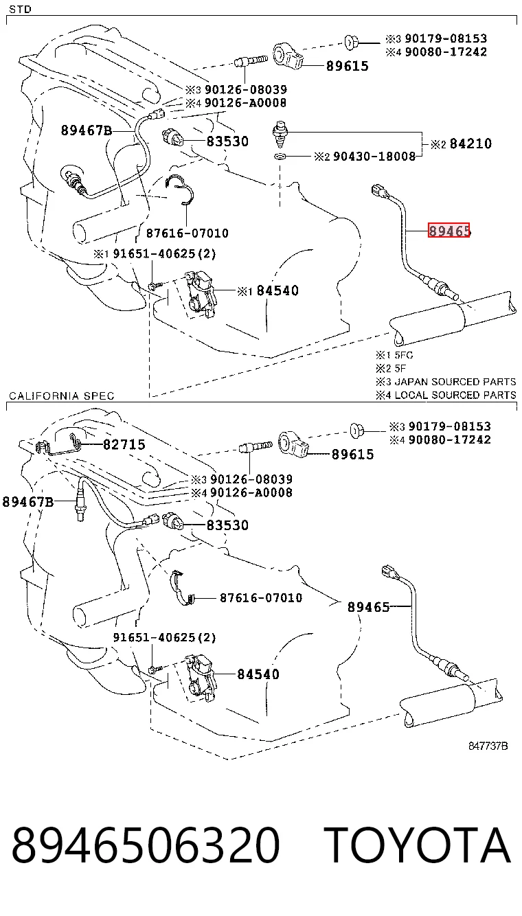Sonda lambda, sensor de oxigênio Toyota Camry preço, a partir de 61,75 USD
