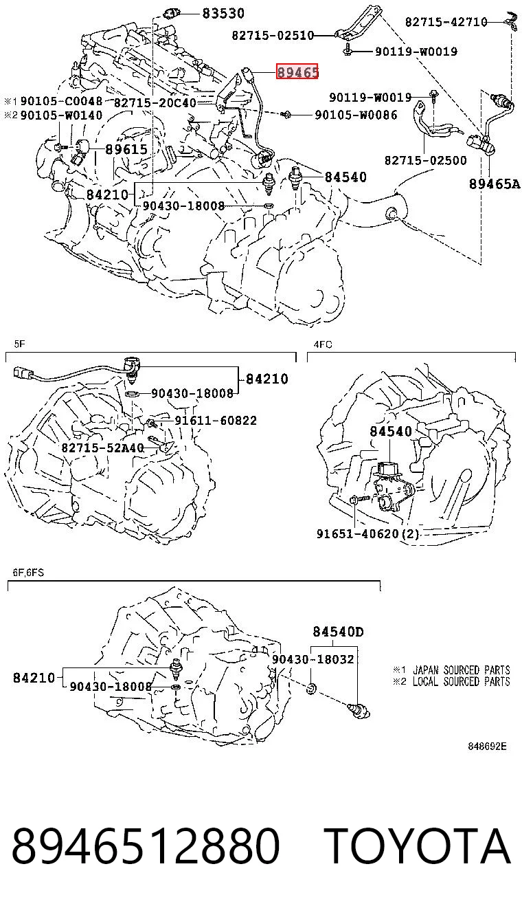 Sonda lambda, sensor de oxigênio para Toyota Corolla  E15