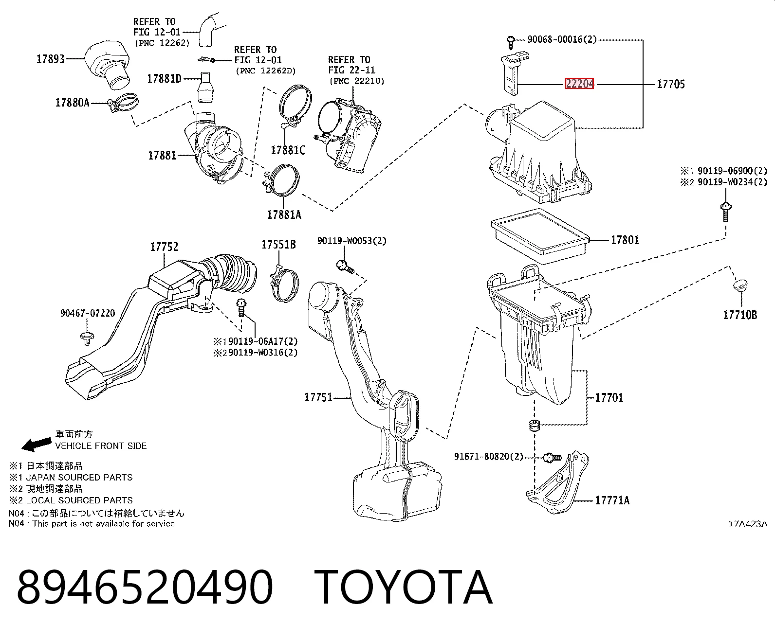 Sensor de fluxo (consumo) de ar, medidor de consumo M.A.F. - (Mass Airflow) Toyota C-HR preço, a partir de 21,31 USD