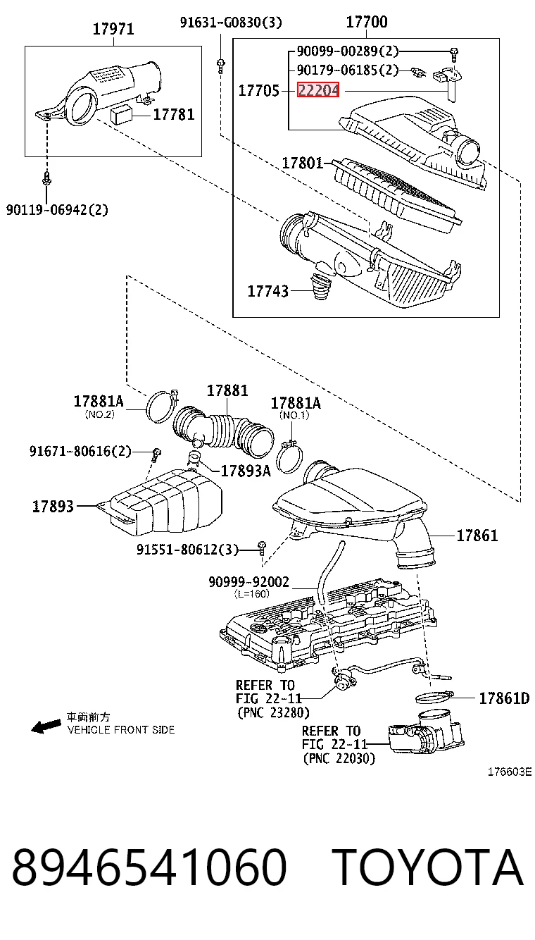 Compre Sensor de fluxo (consumo) de ar, medidor de consumo M.A.F. - (Mass Airflow) Toyota C-HR 