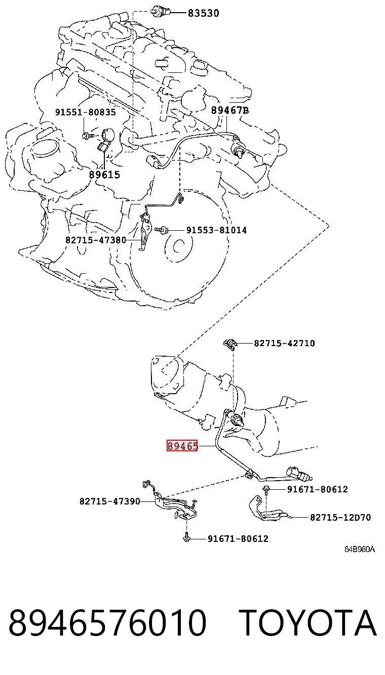 8946576010 Toyota Sonda lambda, sensor de oxigênio