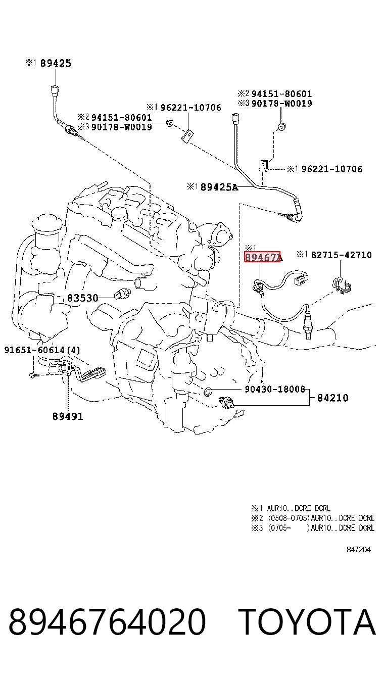  Sonda lambda, sensor de oxigênio Toyota Corolla VERSO monovolume (R10) (2004 - 2009) VERSO