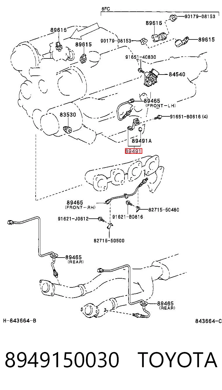 8949150030 Toyota Sensor do nível de óleo de motor