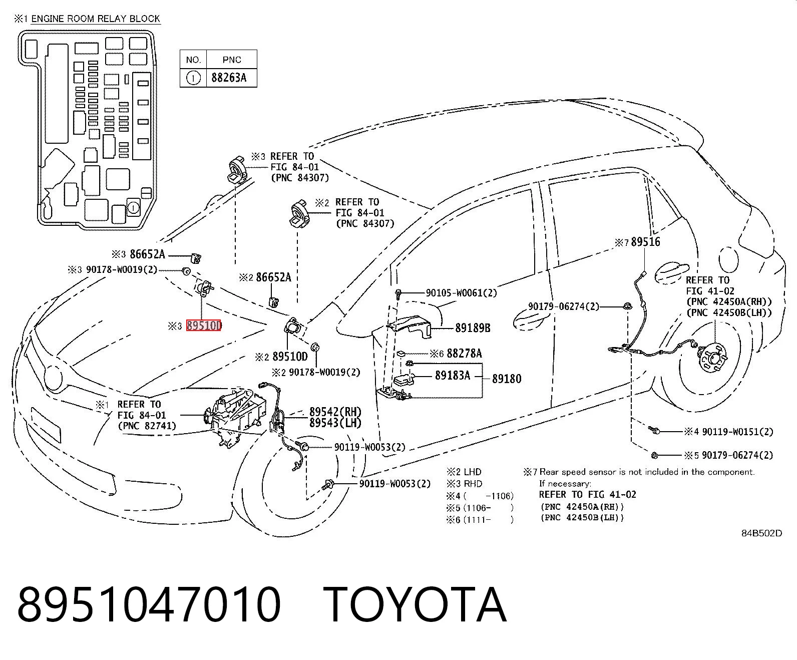 8951047010 Toyota Sensor de posição de pedal de embraiagem