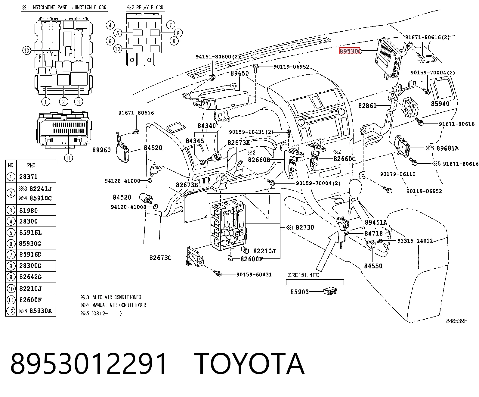 8953012291 Toyota