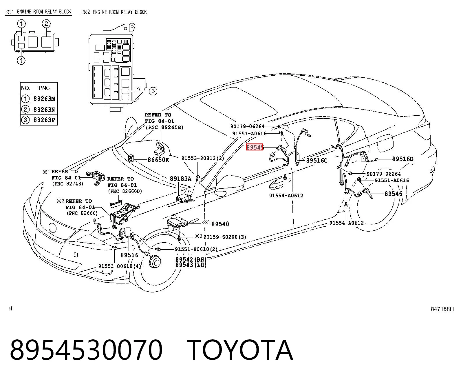 8954530070 Toyota Sensor ABS traseiro direito