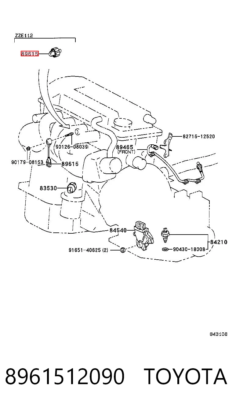 8961512090 Toyota Sensor de detonação