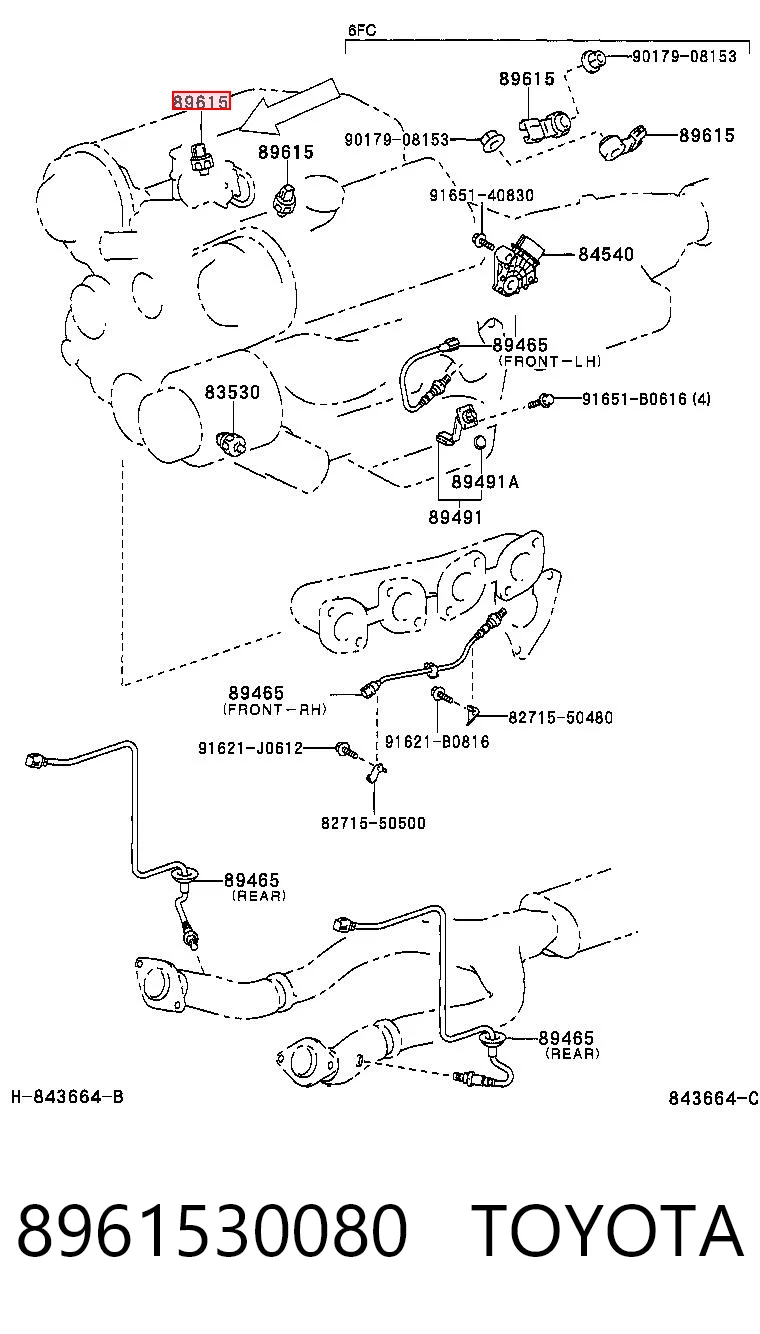 8961530080 Toyota Sensor de detonação