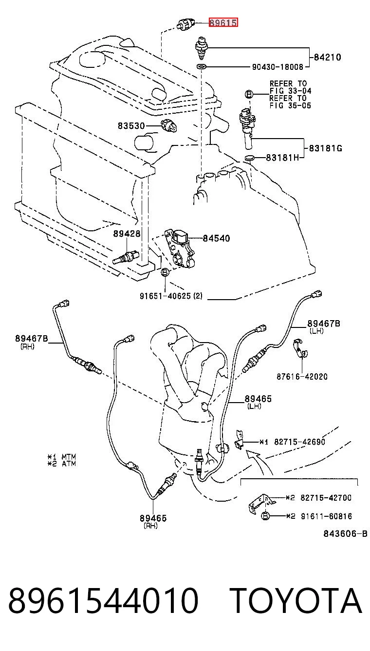 8961544010 Toyota Sensor de detonação