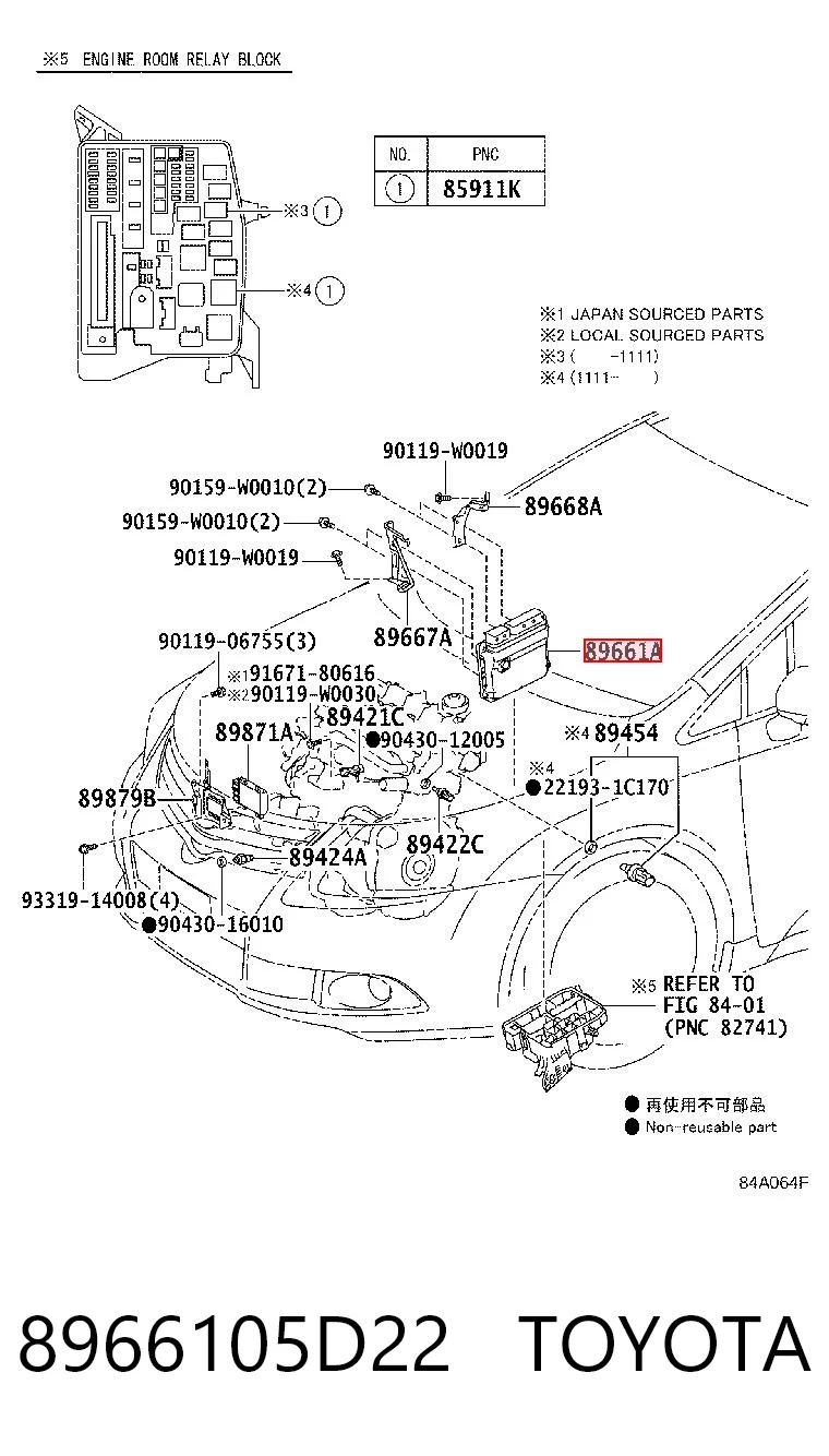 8966105D22 Toyota