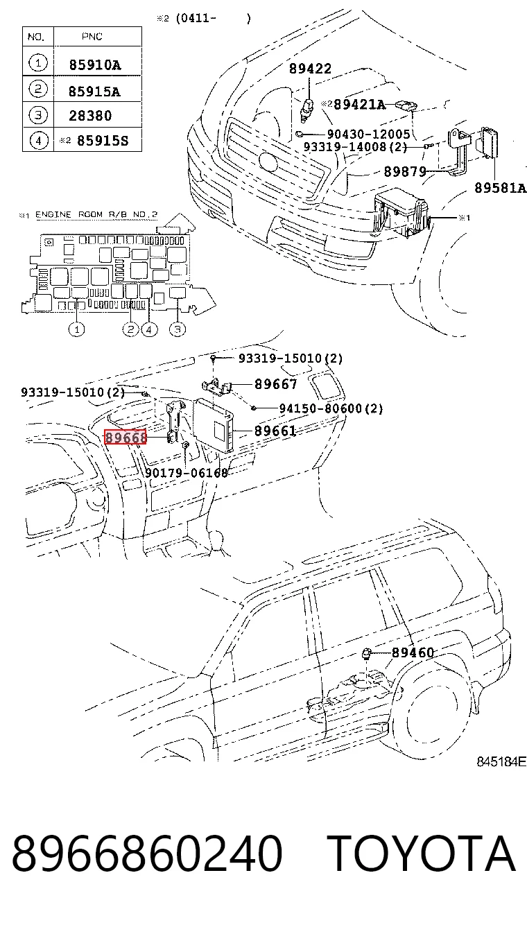 8966860240 Toyota