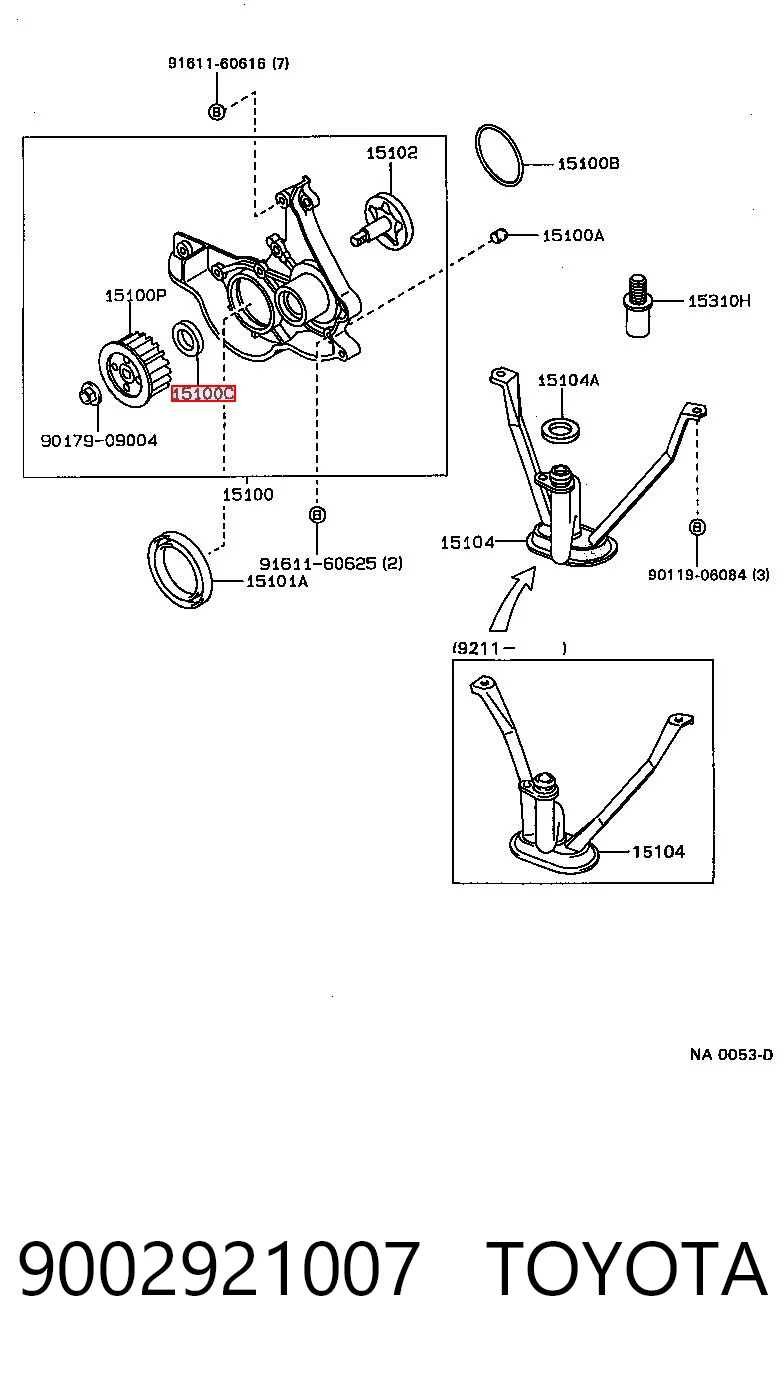 9002921007 Toyota Bucim de bomba de óleo da Caixa Automática de Mudança