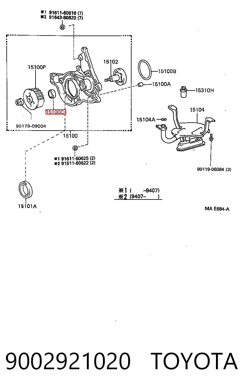 9002921020 Toyota Bucim de bomba de óleo da Caixa Automática de Mudança