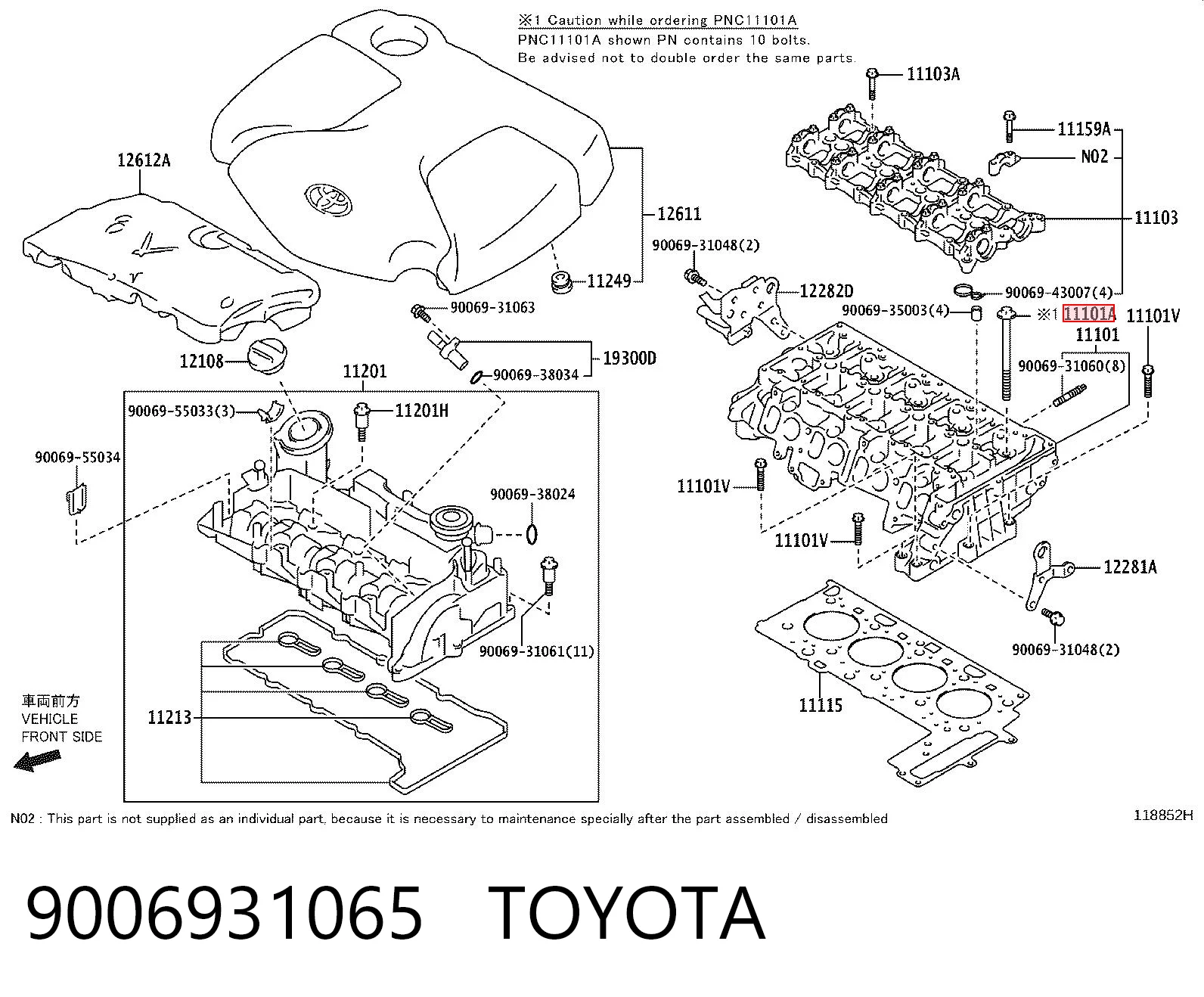  Parafuso de cabeça de motor (CBC) BMW 5 sedan (F10) (2009 - 2016) 