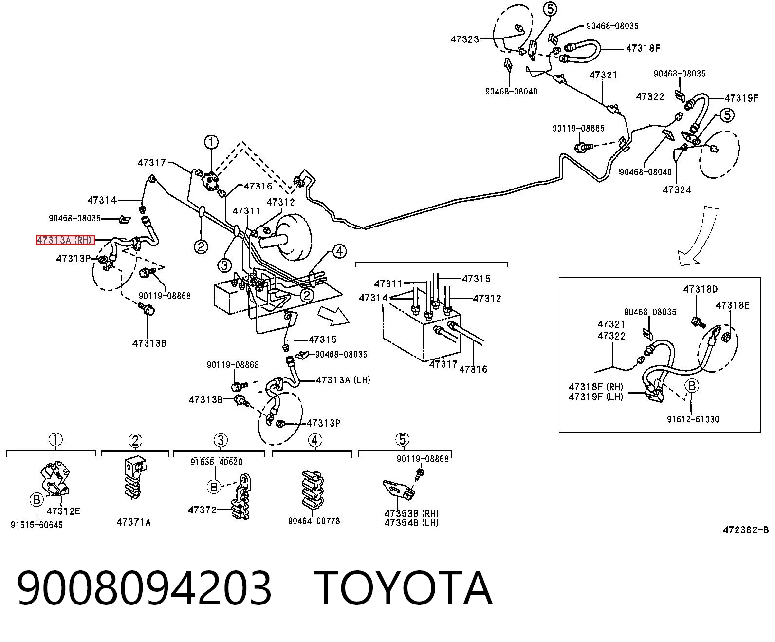 Mangueira do freio dianteira Toyota Yaris  P10