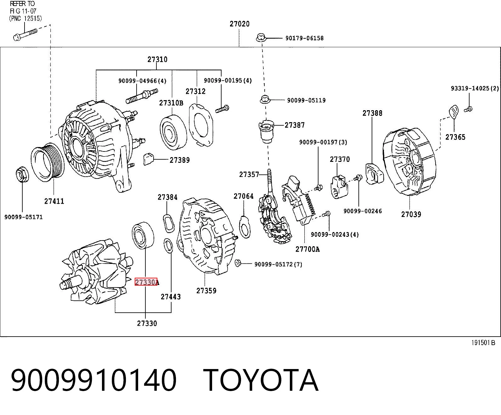 Rolamento do gerador Toyota RAV4 preço, a partir de 2,81 USD