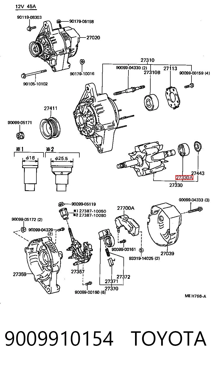 Rolamento do gerador para Renault Megane SCENIC JA0, JA1
