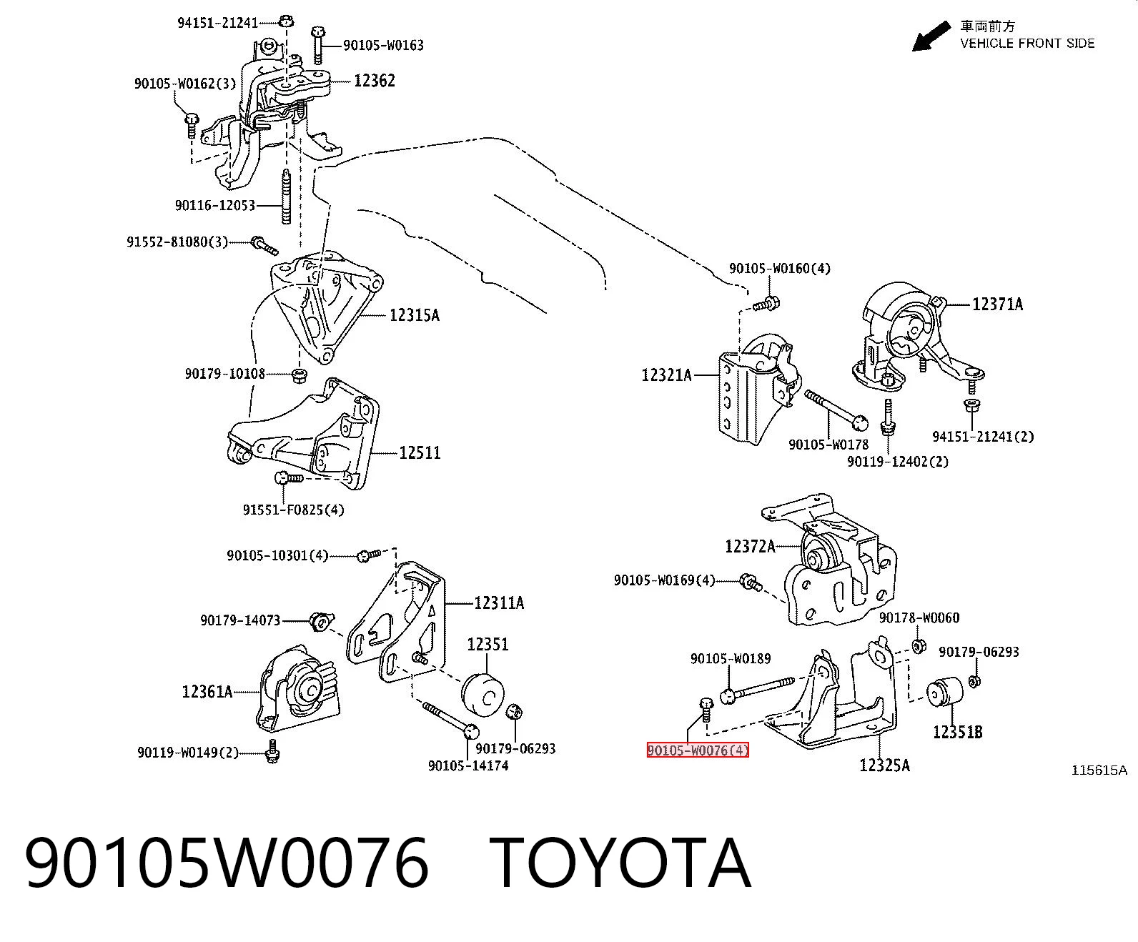 90105W0076 Toyota