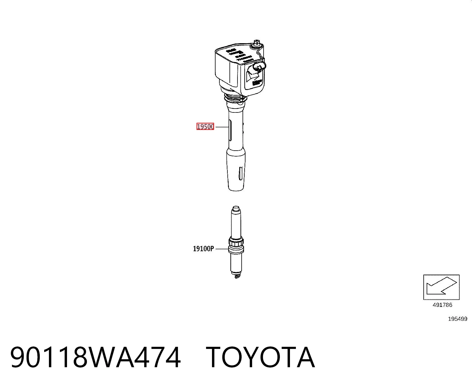 90118WA474 Toyota