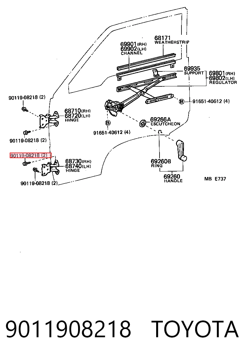 9011908218 Toyota
