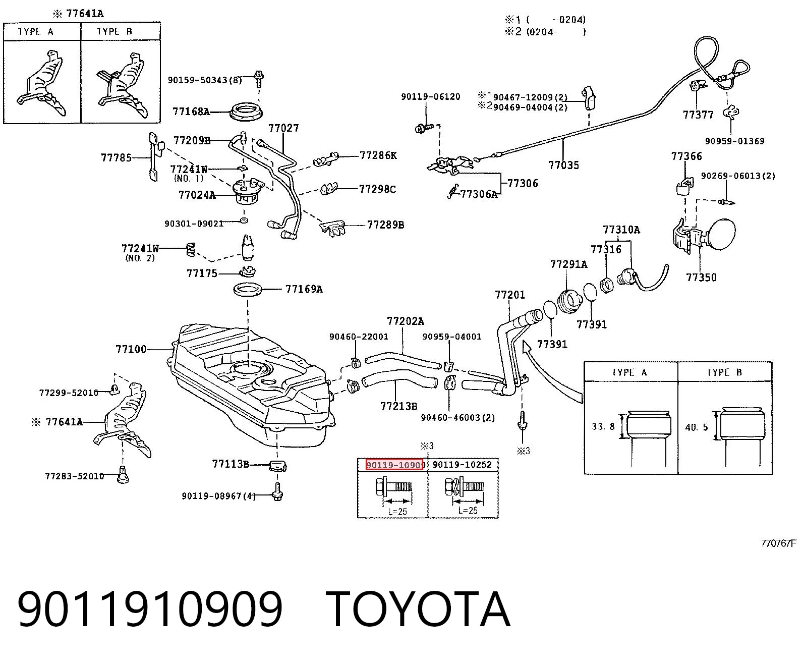 9011910909 Toyota