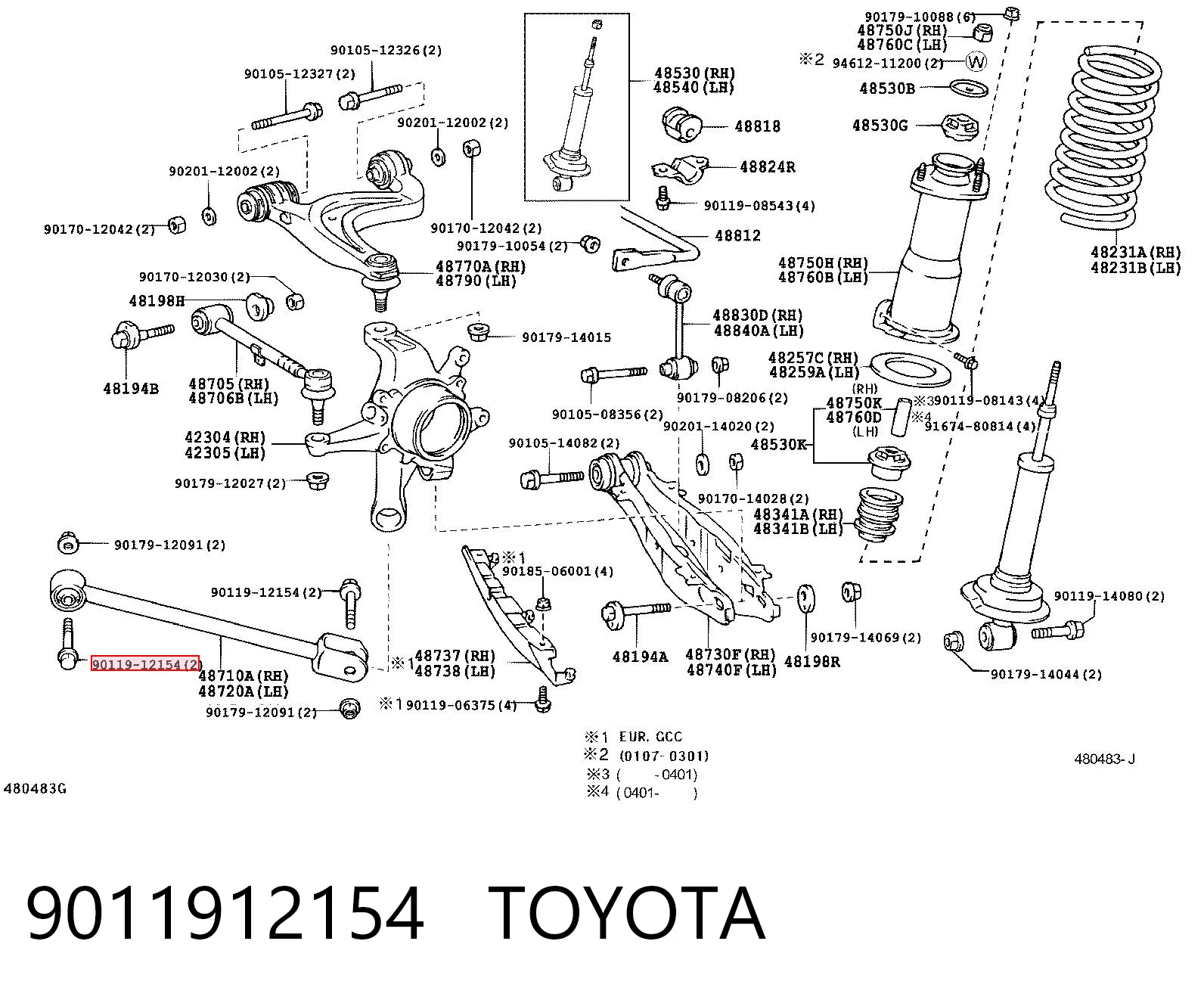 9011912154 Toyota