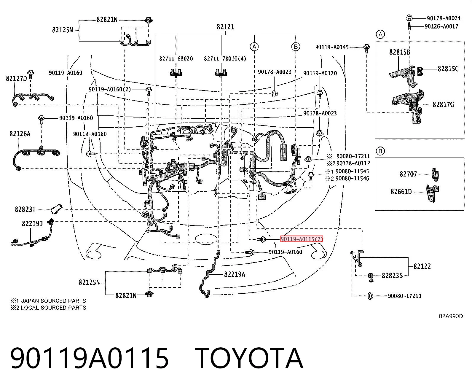 90119A0115 Toyota
